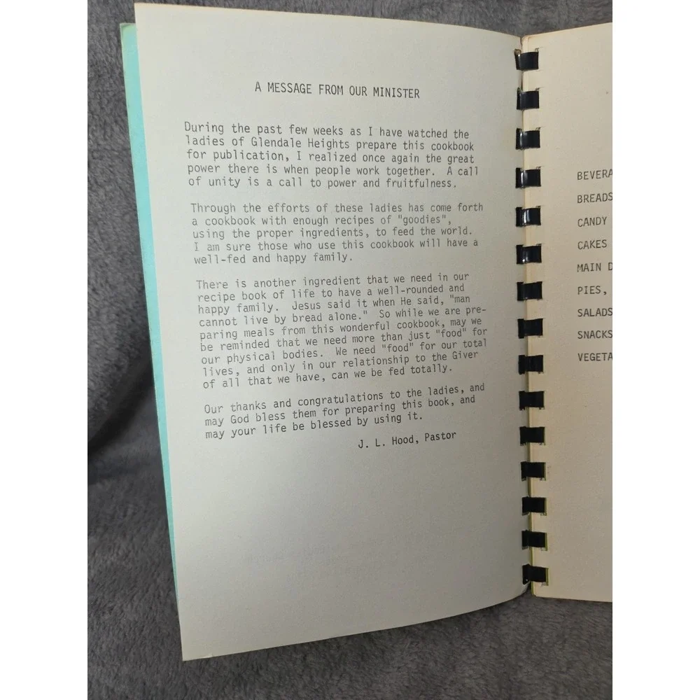 Glendale Heights UMC United Methodist Church Cookbook Durham,‎ NC 1973 LOCAL